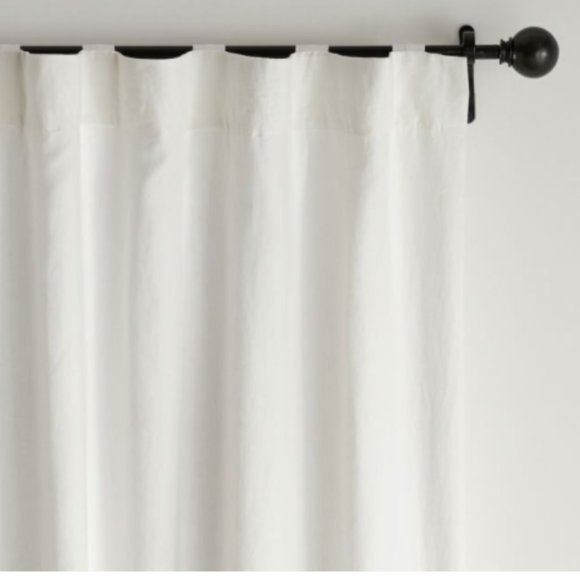 {2}Belgian Flax Linen Rod Pocket Blackout Curtains